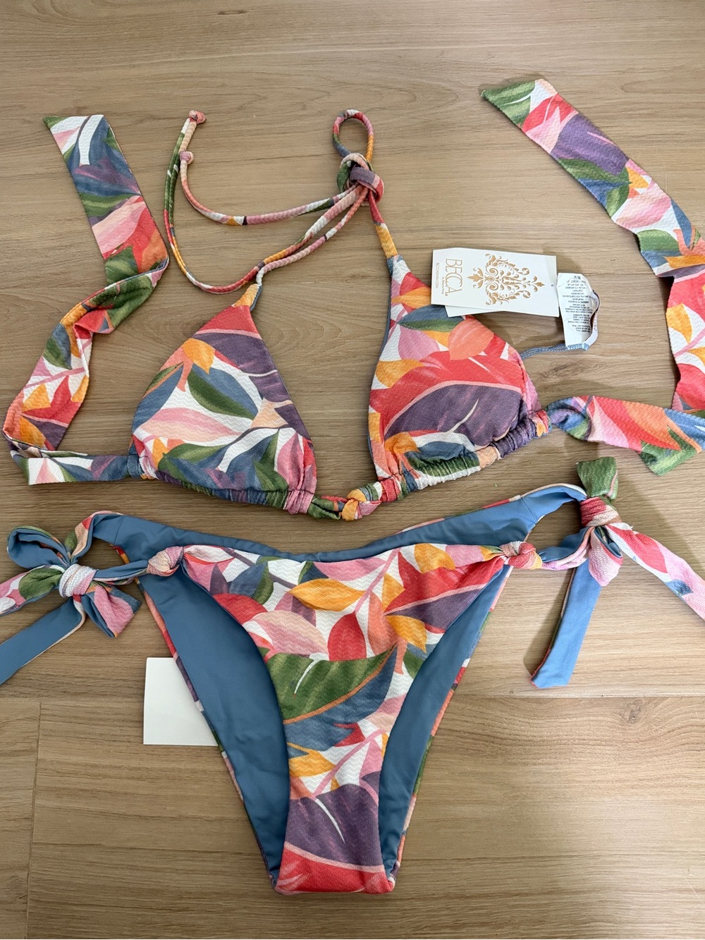 BECCA by Rebecca Virtue Bora Bora Bikini Set NWT | Tropical Leaf Print